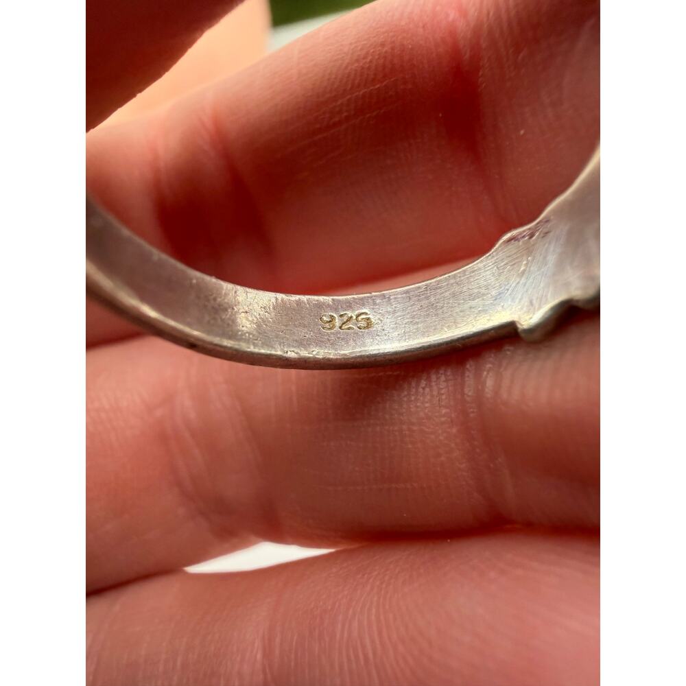 Vintage Sterling Silver Claddagh Ring Sz 9.25 - Picture 3 of 4